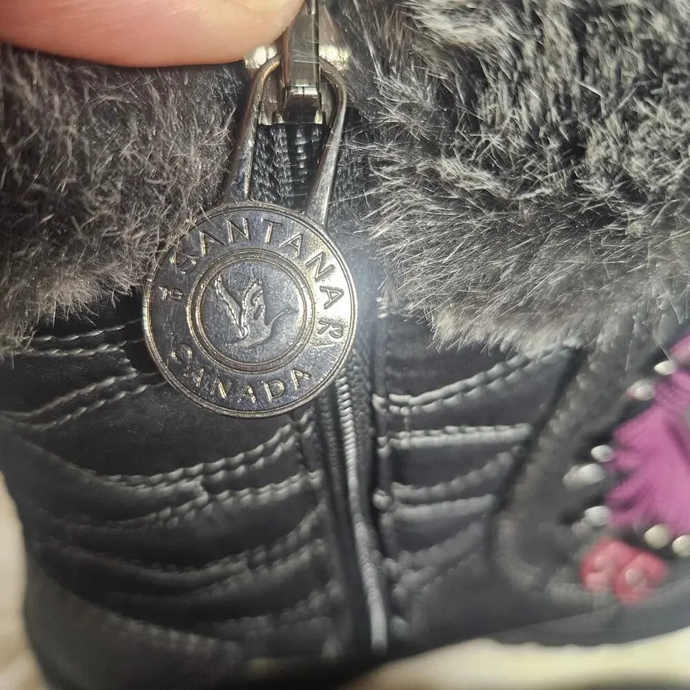Santana Canada Maldine 2 Snow Boots Black/Purple Women's Size 6